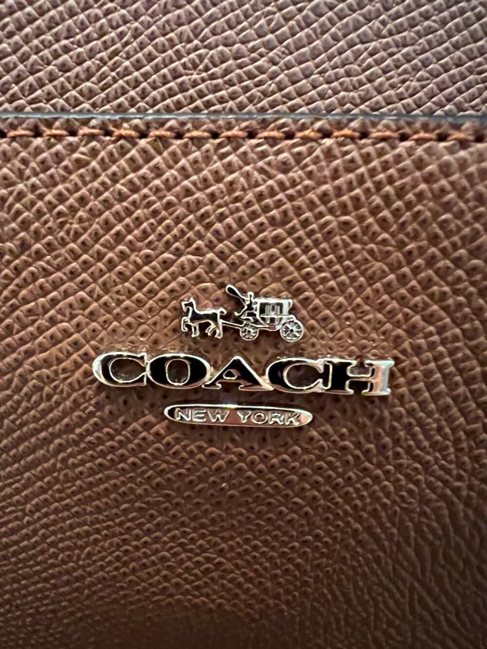 Coach Leather Crossbody Bag Women Brown & Neutrals Leather Gold-Tone Hardware - Picture 8 of 8